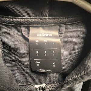 Adidas black white stripes hoodie